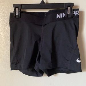 Black Nike Pro Athletic Shorts
